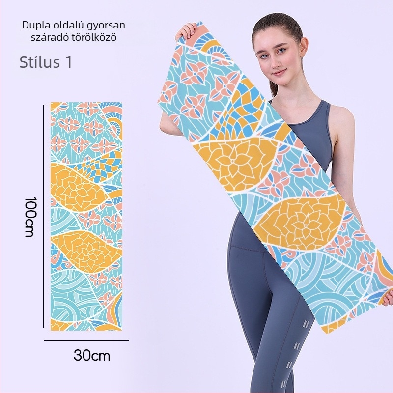 Gyorsan száradó sporttörölköző, kétoldali velúr felület, testreszabható logóval, könnyű (<50 g), nedvszívó