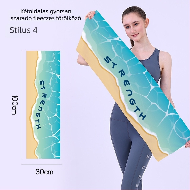 Gyorsan száradó sporttörölköző, kétoldali velúr felület, testreszabható logóval, könnyű (<50 g), nedvszívó