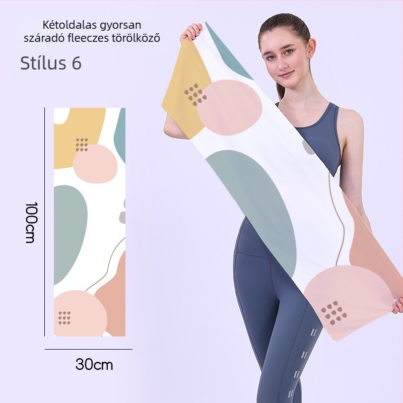 Gyorsan száradó sporttörölköző, kétoldali velúr felület, testreszabható logóval, könnyű (<50 g), nedvszívó