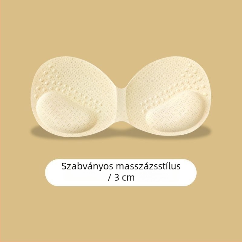 Vastagított szivacspárnák latex-szerű textúrával a feltöltésért és formázásért, egy darabból álló hátsó melltartó betét