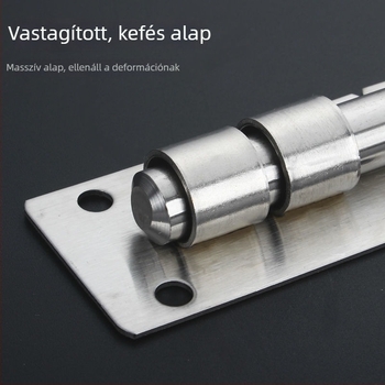 Masszív ajtózár; rozsdamentes acél, kefés felület; modell 003; modern minimalizmus.