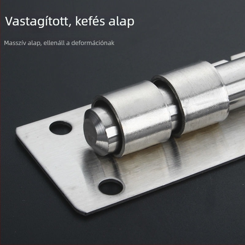 Masszív ajtózár; rozsdamentes acél, kefés felület; modell 003; modern minimalizmus.