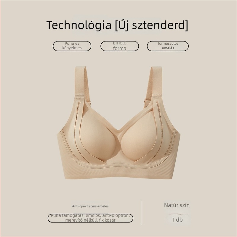 Nylon melltartó emeléshez és formázáshoz, 3/4 kosár, puha merevítő, légáteresztő