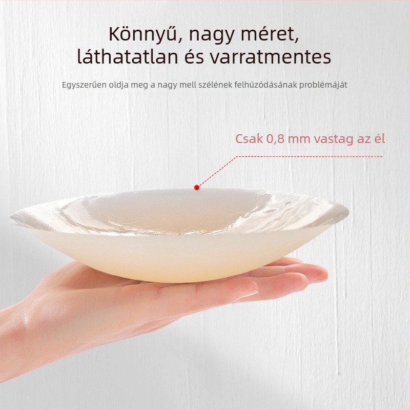 Szilikon mellbimbó takarók - ultra vékonyak, lélegzőek, láthatatlanok, kör alakú forma, fényes felület