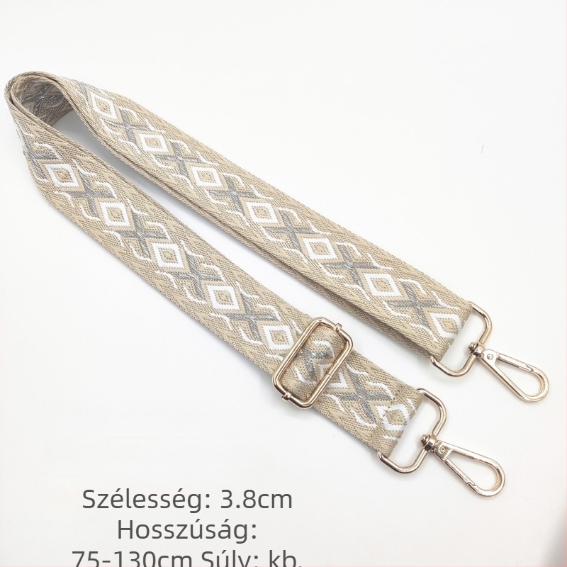 Etno-stílusú hímzett táskarámszalag – széles vállpánt, keresztbody táskákhoz, csere