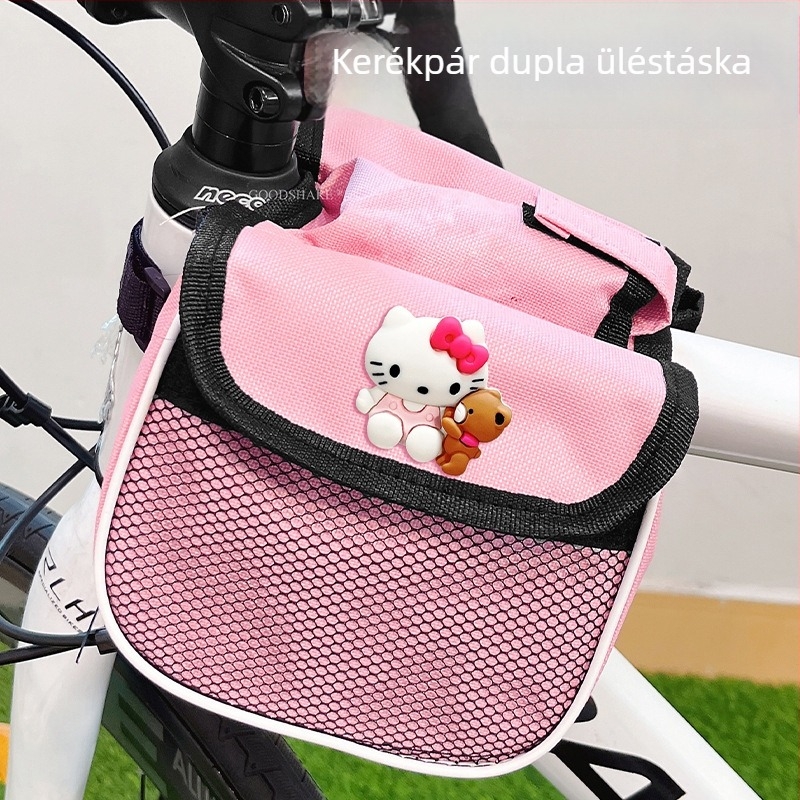 Kerékpár felsőcső és első váztáska, SpongeBob telefontáska, MTB és országúti kerékpár nyeregtáska