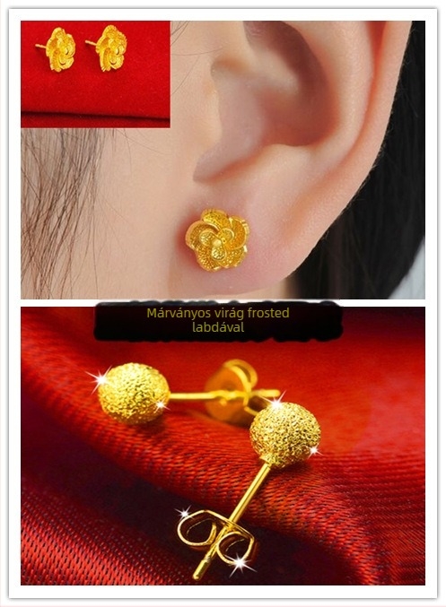 Alluvial aranyból készült fülbevalók, kézzel készített, uniszex, internet sztár stílus