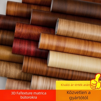 Fa mintás öntapadós tapéta — vízálló PVC, falakhoz és bútorokhoz, Új kínai stílus