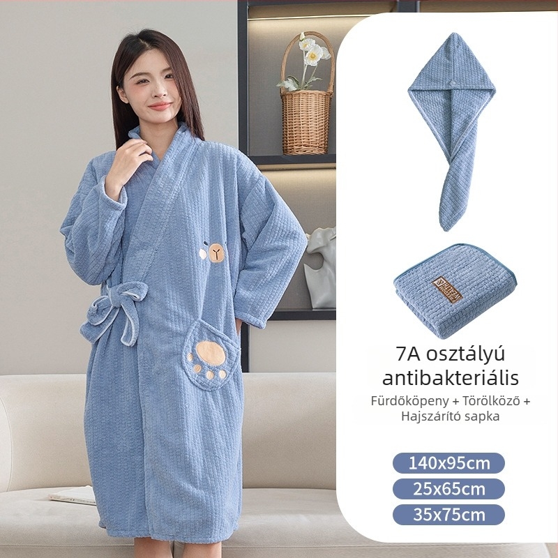 Női viselhető törölköző és köntös, 2025-ös modell, mikroszálas, 150d szál, jacquard