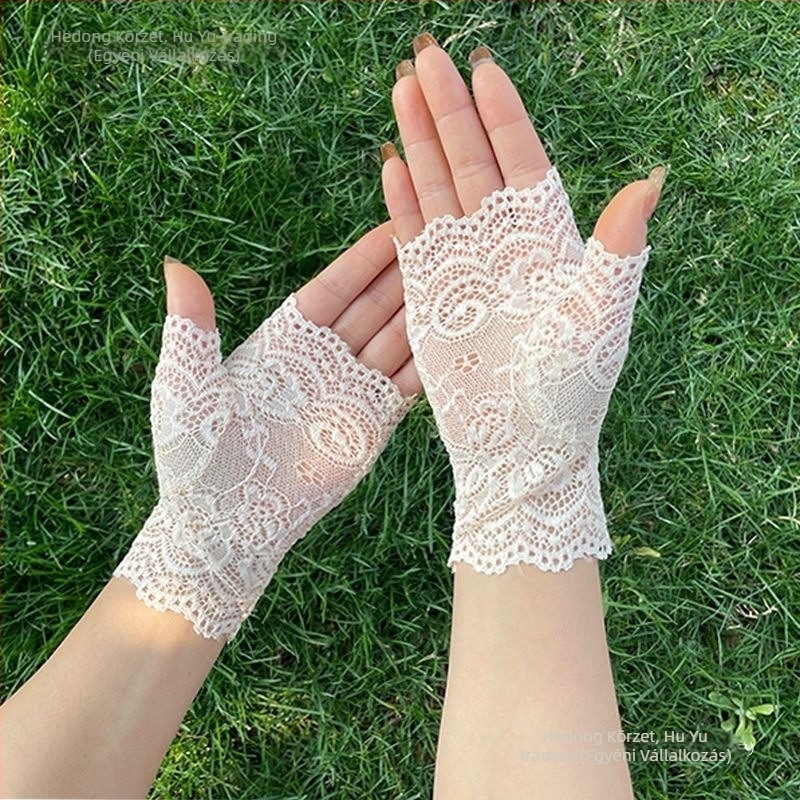 Félujjas kesztyű nyárra — csúszásmentes, kopásálló, érintőképernyős; vezetéshez és kerékpározáshoz