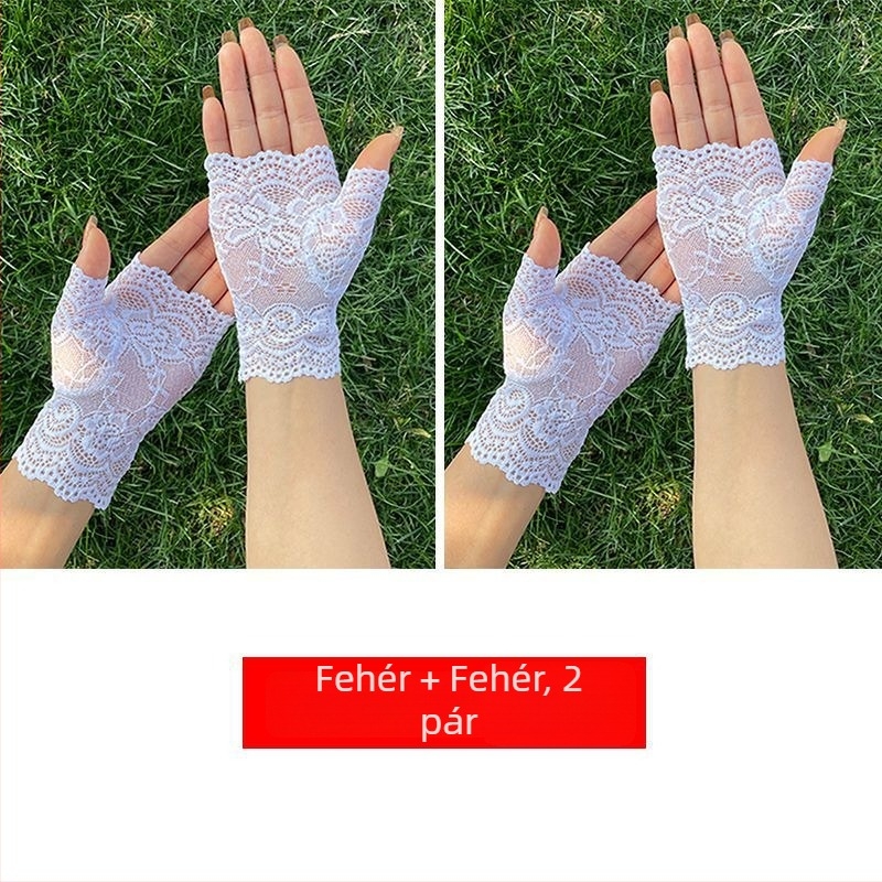 Félujjas kesztyű nyárra — csúszásmentes, kopásálló, érintőképernyős; vezetéshez és kerékpározáshoz