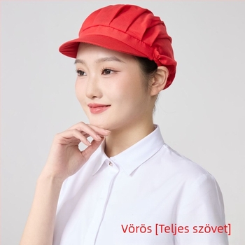 Élelmiszeripari műhelyek számára háló sapka, poliészter, twill szövés, egyszínű mintázat, koreai stílus.
