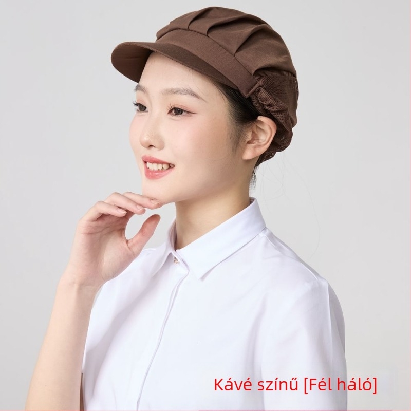 Élelmiszeripari műhelyek számára háló sapka, poliészter, twill szövés, egyszínű mintázat, koreai stílus.