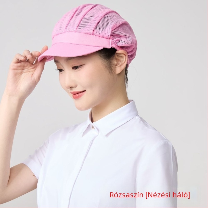 Élelmiszeripari műhelyek számára háló sapka, poliészter, twill szövés, egyszínű mintázat, koreai stílus.