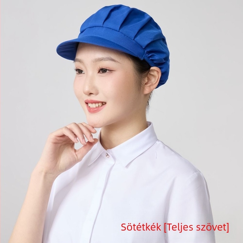 Élelmiszeripari műhelyek számára háló sapka, poliészter, twill szövés, egyszínű mintázat, koreai stílus.