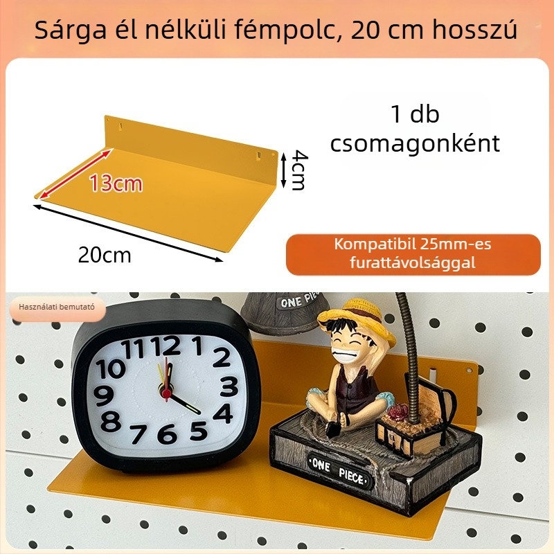 Vasból készült perforált panel kiegészítő készlet DIY mágneses akasztókkal fém tárolóállványokhoz