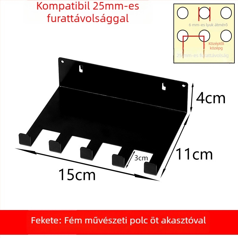 Vasból készült perforált panel kiegészítő készlet DIY mágneses akasztókkal fém tárolóállványokhoz