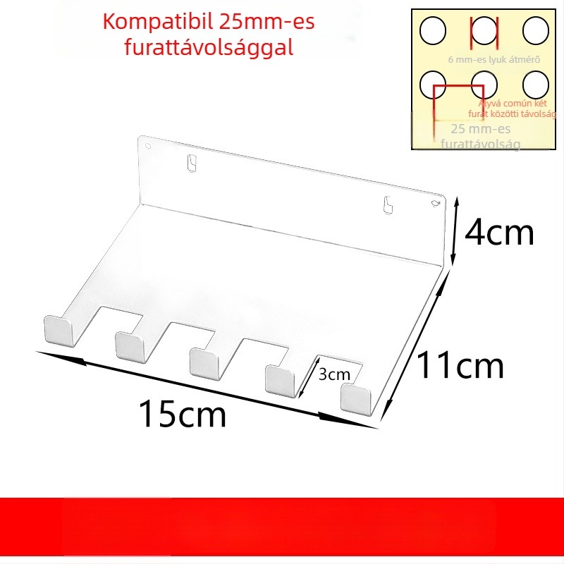 Vasból készült perforált panel kiegészítő készlet DIY mágneses akasztókkal fém tárolóállványokhoz