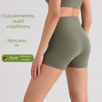 Inflachi női háromnegyedes jóga nadrág, nedvességelvezető, nylon + Hyosung spandex, magas derék, gyorsan száradó, 2024 tavasz