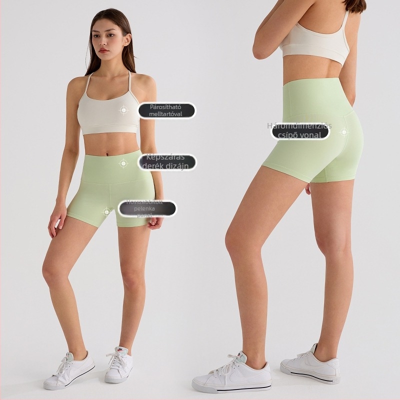 Inflachi női háromnegyedes jóga nadrág, nedvességelvezető, nylon + Hyosung spandex, magas derék, gyorsan száradó, 2024 tavasz