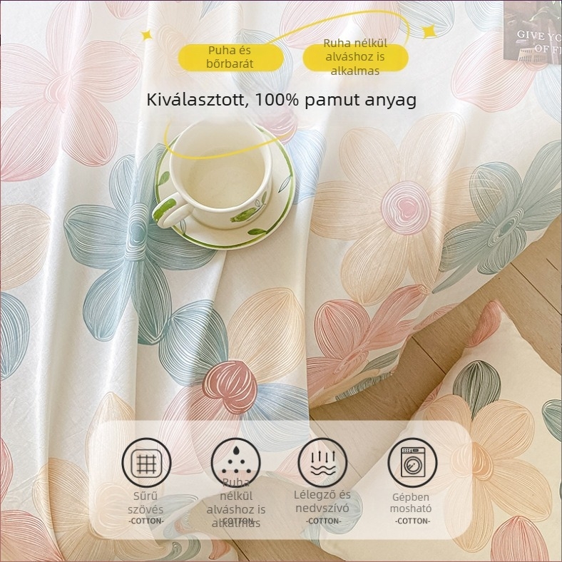 100% pamut feszülő lepedő 2,0 m ágyhoz, egy darabos, digitális nyomtatású rajzfilm motívum, csúszásmentes és porvédő