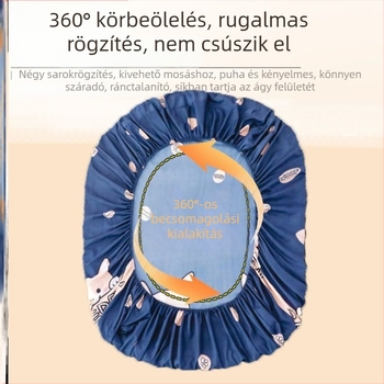 135x190 cm pamut gumis lepedő, bélelt, teljes fedés, matracvédő, csúszásmentes