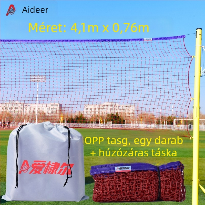 Aidil hordozható badmintonháló amatőr edzésre és szabadtéri játékokra, oszlopokkal és hálóval