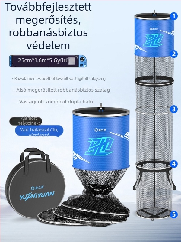 Új vadon élő horgász hálós táska, gyorsan száradó élőhalas zacskó