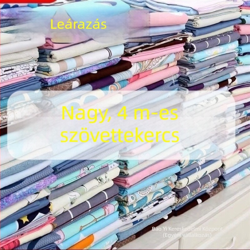 Feldolgozott pamut virágos szövet ágyneműhöz és ruházathoz – alkalmas paplanhuzatokhoz, lepedőkhöz és béléshez.