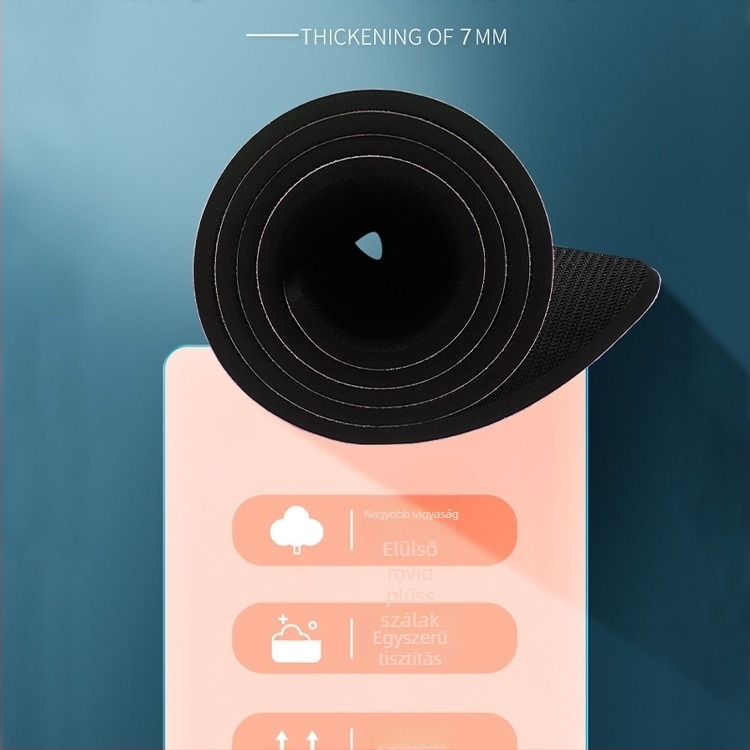 Jógaszőnyeg gyerekeknek – 7 mm vastagság (kezdő), Mintázat rajzfilm, Anyag: selyemvirág