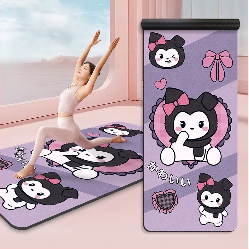 Jógaszőnyeg gyerekeknek – 7 mm vastagság (kezdő), Mintázat rajzfilm, Anyag: selyemvirág