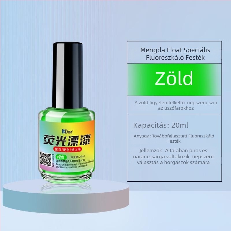 Horgász úszókhoz készült fluoreszkáló, vízálló, fényvisszaverő festék