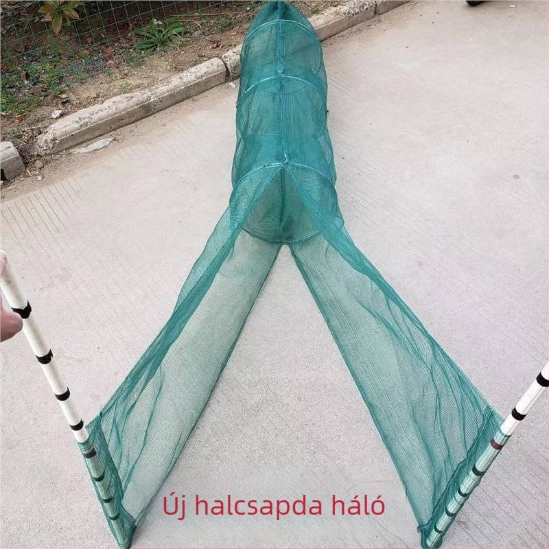 Új finom háló a halászathoz, háló nyolcszög alakú, repülőgép-stílusú tigormoszú háló, kis halak és garnéla ketrec, csapda moros és harcsa számára