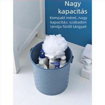 Műanyag vastagított hordozható vödör fogantyúval és fedővel, háztartási használatra, horgászathoz, autómosáshoz és tároláshoz