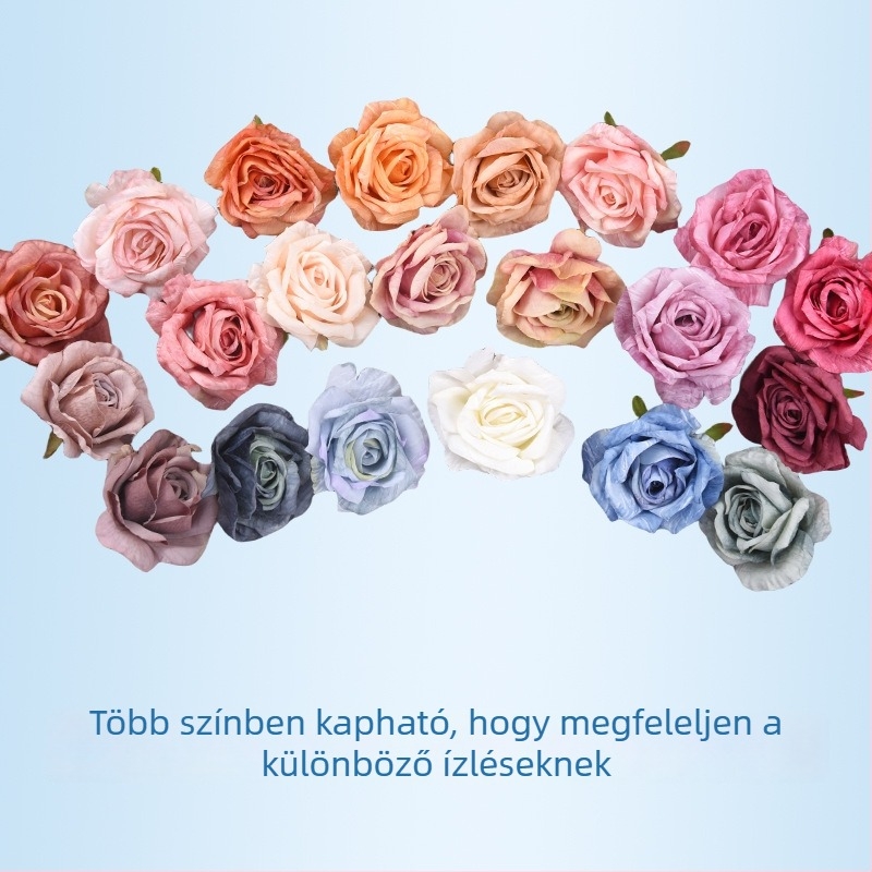 Függönyzsinór rózsás művirággal – elegáns virágos kiegészítő