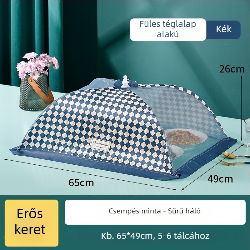 Wenwan lélegző élelmiszerfedő, összecsukható étkezőasztal fedő, hálós anyag, por- és rovarvédelmet nyújt otthoni használatra