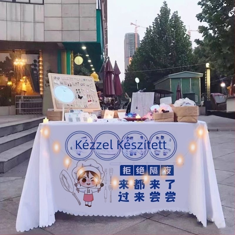 Utcai standokhoz asztalterítő éjszakai piacra