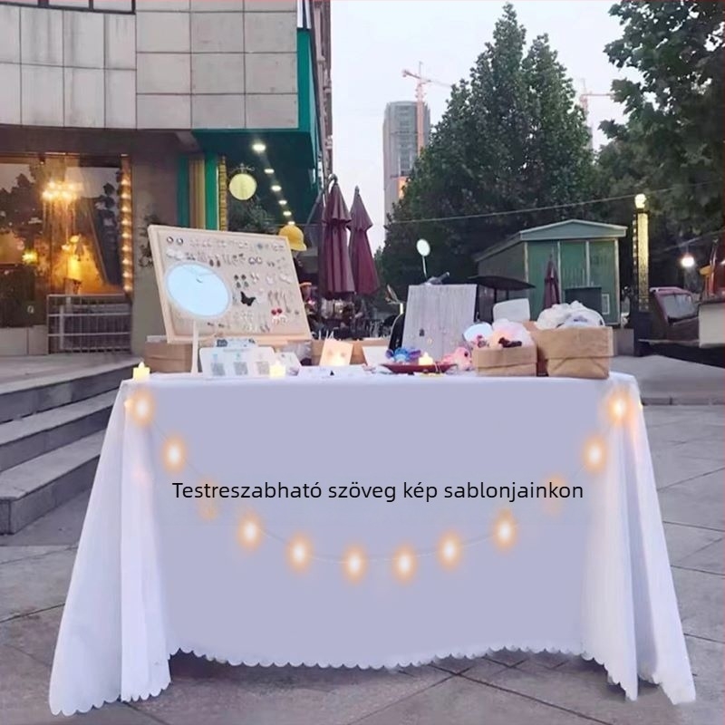 Utcai standokhoz asztalterítő éjszakai piacra