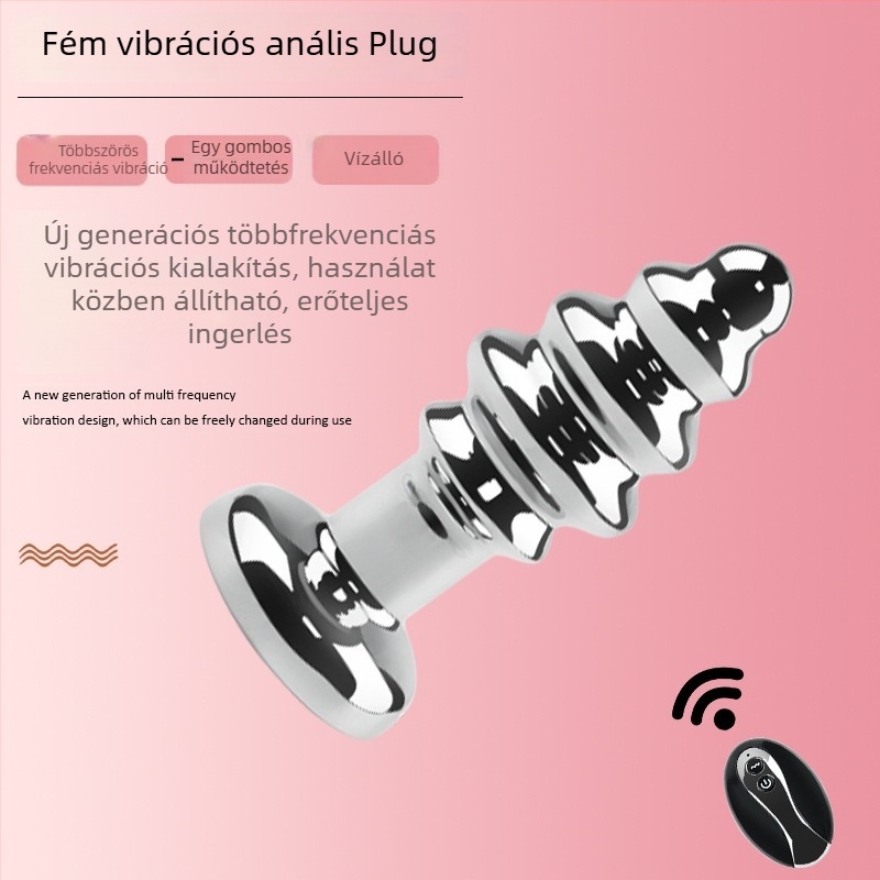 Dongkai Elektromos Anális Dugó Gyöngyök Húzásával, Alumínium Ötvözet – Felnőtt Szexjáték Rezgő Funkcióval