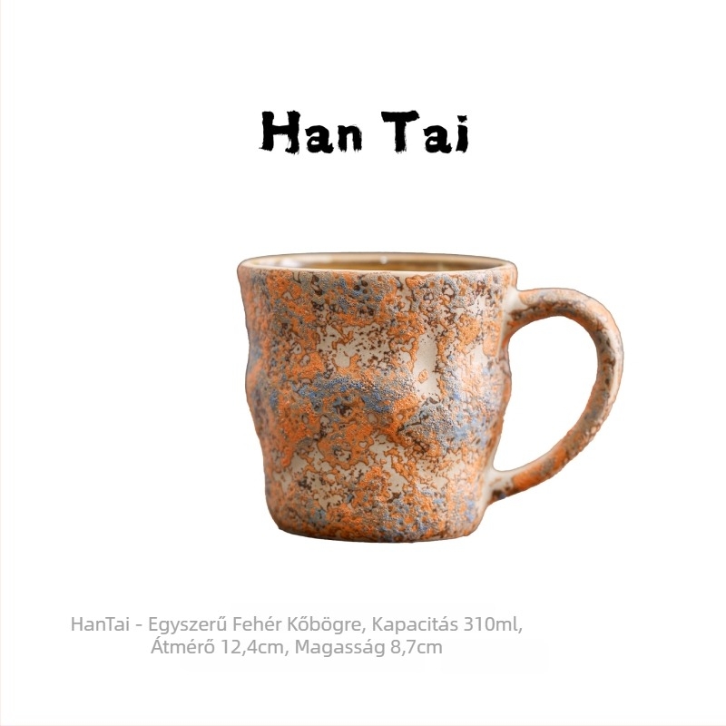 Nordic kerámiás kávéscsésze latte arttal, retro stílus, súly 300 g, logónyomtatás elérhető, testreszabás lehetséges