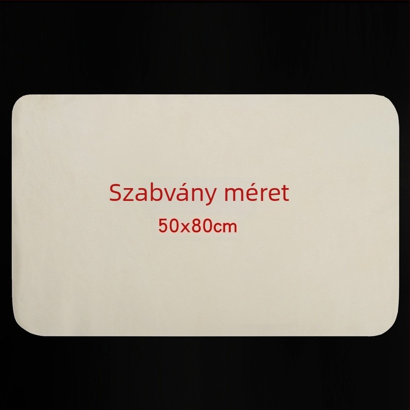 Valódi bőr autótisztító törlő, velúr textúrájú üveg törlő kendő, szálmentes, vízfelvevő, prémium minőségű autómosó kendő