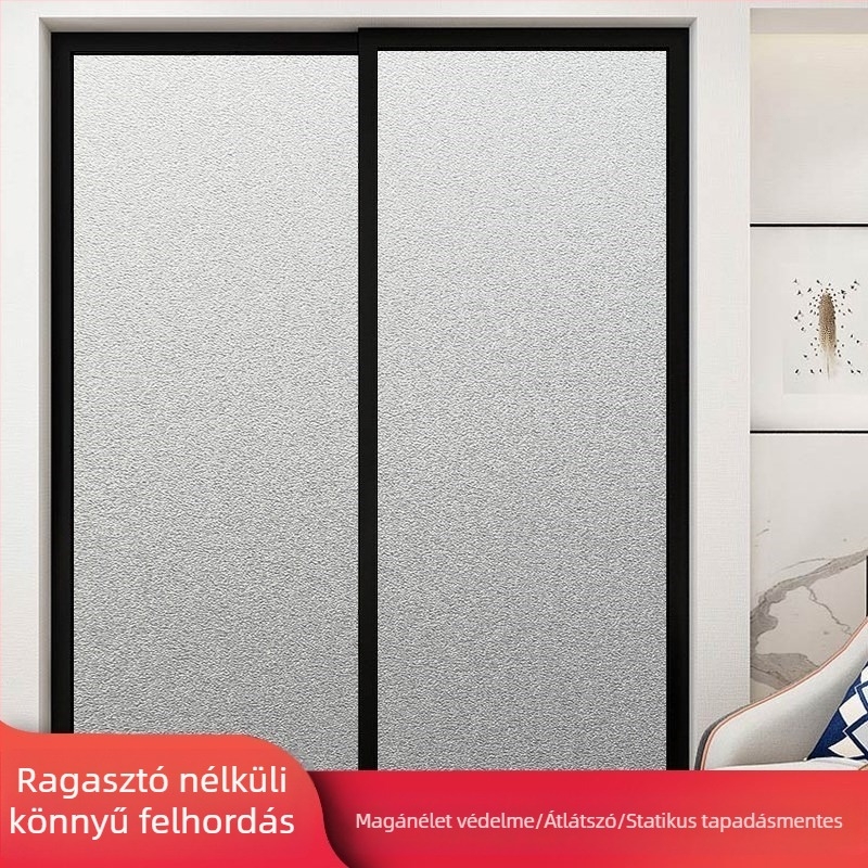 Fürdőszobai üvegfólia magánéletvédelme, matt felület, geometriai mintázat, egy darab (fürdőszobai ablakokra)