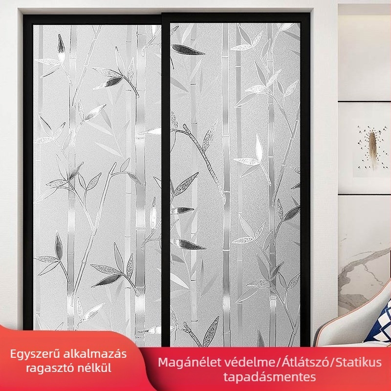 Fürdőszobai üvegfólia magánéletvédelme, matt felület, geometriai mintázat, egy darab (fürdőszobai ablakokra)