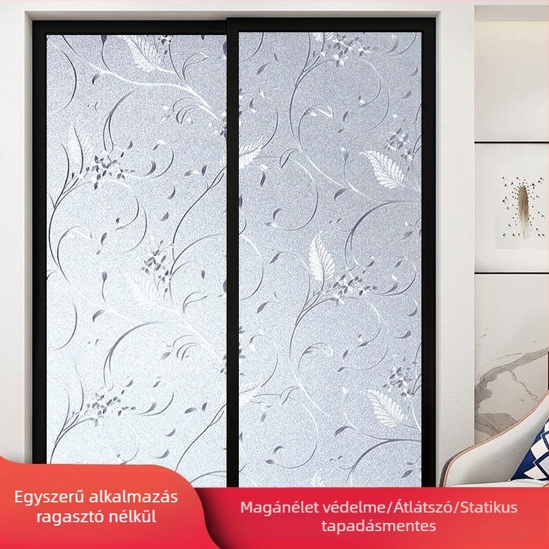 Fürdőszobai üvegfólia magánéletvédelme, matt felület, geometriai mintázat, egy darab (fürdőszobai ablakokra)