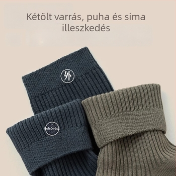 Férfi pamut zokni, középmagas szárú, csúszásmentes, izzadságot felszívó és szagtalanító hatású (90–95% pamut; középmagasságú szár; dupla tűs kötés)