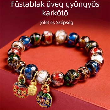 Geometriai üveggyöngyökből készült karkötő, kézzel készített, etno-stílusú uniszex, 18 darabos készlet