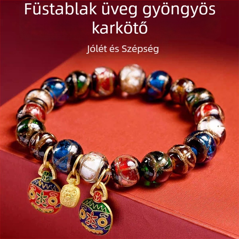 Geometriai üveggyöngyökből készült karkötő, kézzel készített, etno-stílusú uniszex, 18 darabos készlet