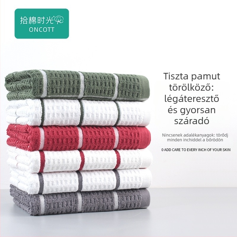 Arc törölköző kockás mintával, 100% pamut, nedvszívó és gyorsan száradó, fonal 21, tömeg 80–100 g
