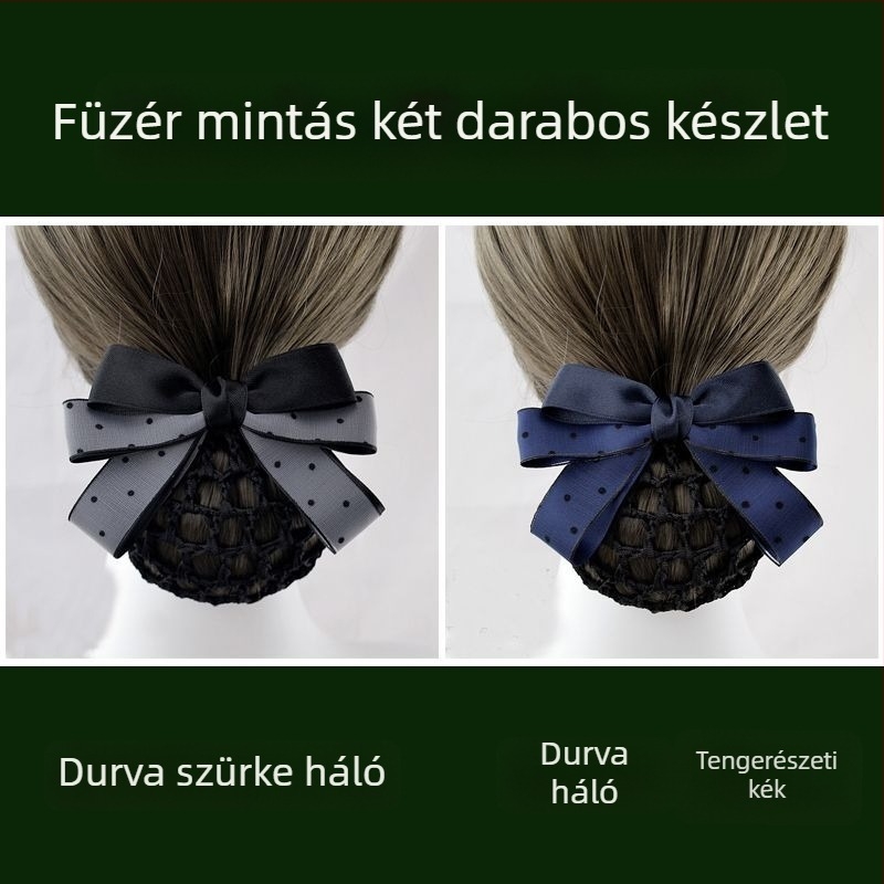 Nőknek szóló selyemszálból készült hajkiegészítő — professzionális hajháló légiutas-kísérők és ápolónők számára — Unique márka