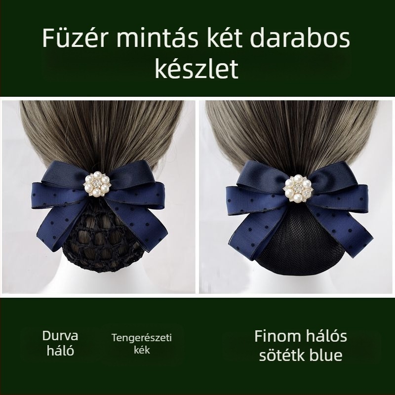 Nőknek szóló selyemszálból készült hajkiegészítő — professzionális hajháló légiutas-kísérők és ápolónők számára — Unique márka